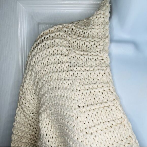 Miracle Relax More Ivory Midi Cardigan Tie Chunky Knit M/L - Picture 6 of 13